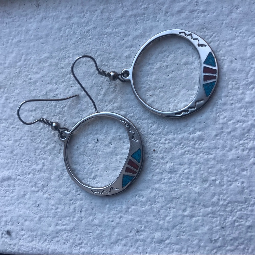 Silver Tribal Earrings